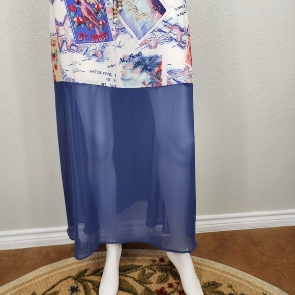 Peter Som for DesigNation Postcard Maxi Dress Size Small - Picture 4 of 12